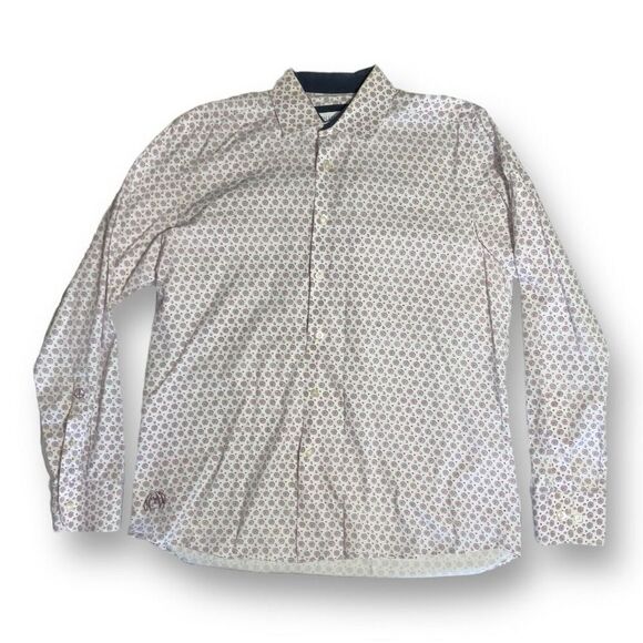 🎸 John Lennon Signature Shirt | White Psychedelic Peace Print – Size M - Picture 2 of 6